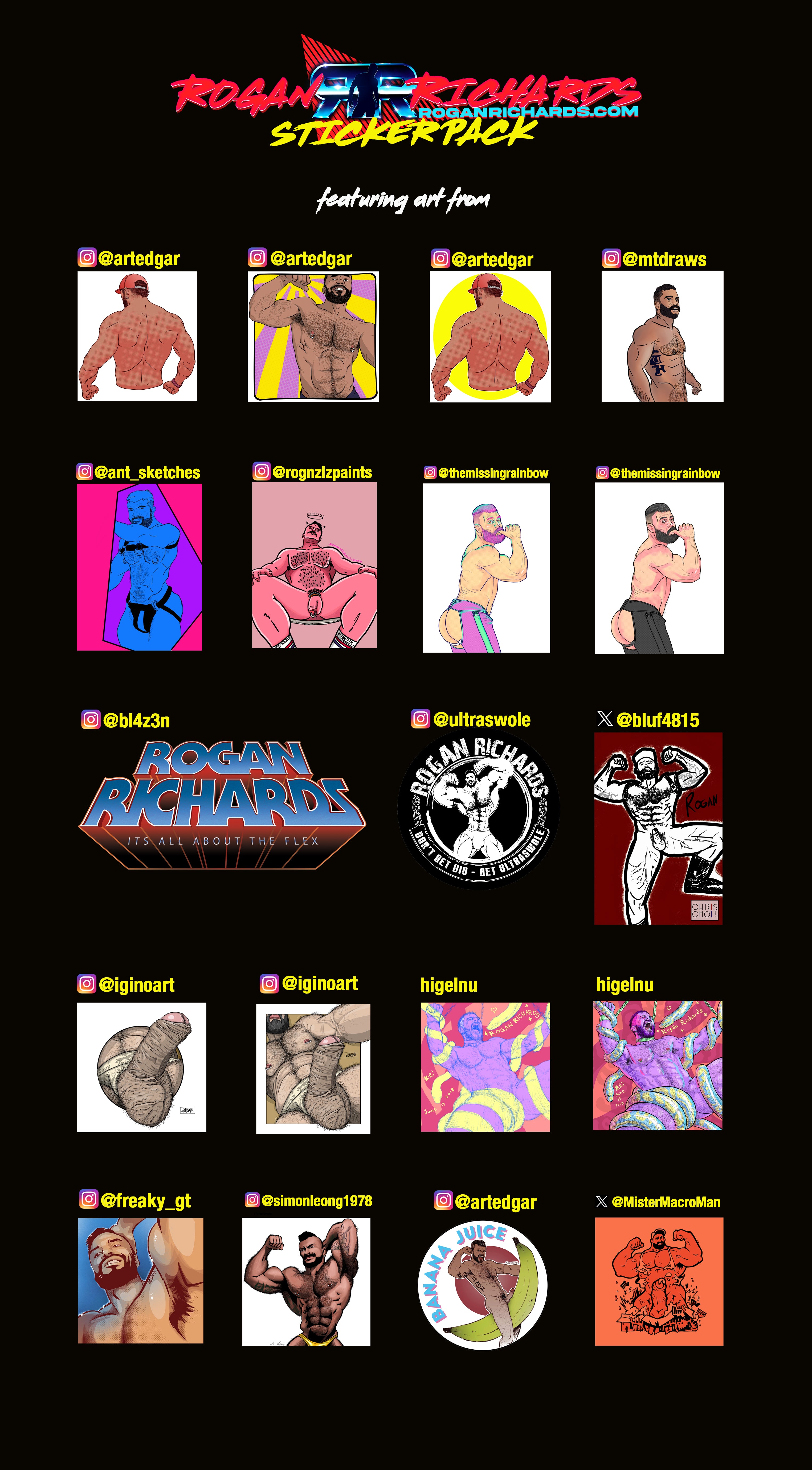 the ROGAN RICHARDS Sticker Pack